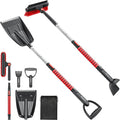 All-Around High-Efficiency Cleaning 39 inch Extendable Snow Brush and Ice Scraper with Squeegee, Shovel, Ice Scrapers for Car Windshield, Truck, SUV Snow Removal Tool, Winter Car Accessories