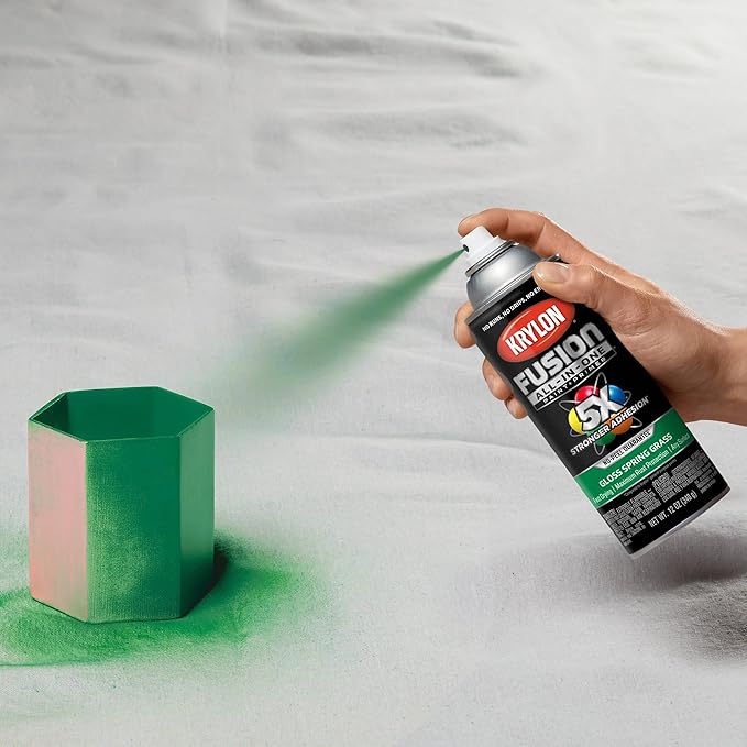Krylon Fusion All-In-One Adhesive Spray Paint for Indoor/Outdoor Use, 12 oz, Spring Grass