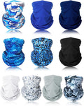SATINIOR 10 Pcs Cooling Neck Gaiter for Men Women Sunscreen Breathable Bandana Summer UV Protection Face Mask Scarf