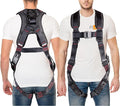 Palmer Safety Full Body Harness with 5 Point Adjustment, Dorsal D-ring, Grommet Legs, Two Side D Rings, and Fall Indicators