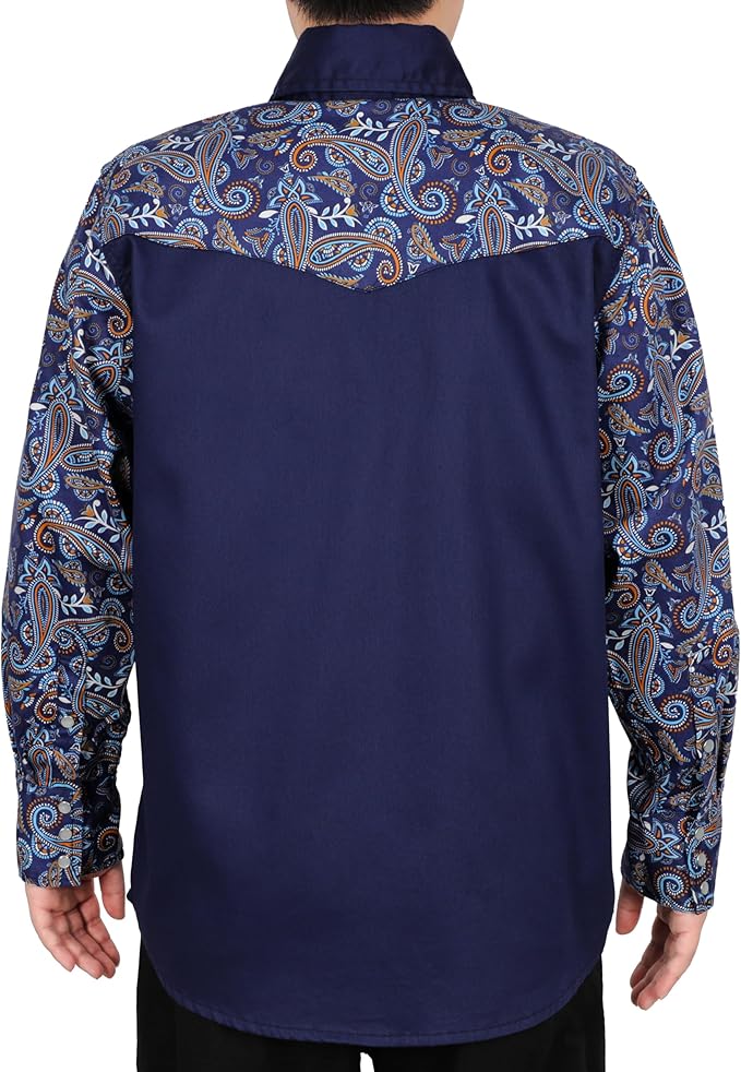 BOCOMAL FR Shirts Pearl Snaps Two Tone Plaid/Solid Flame Resistant Cotton Welding Shirt NFPA 2112 CAT 2