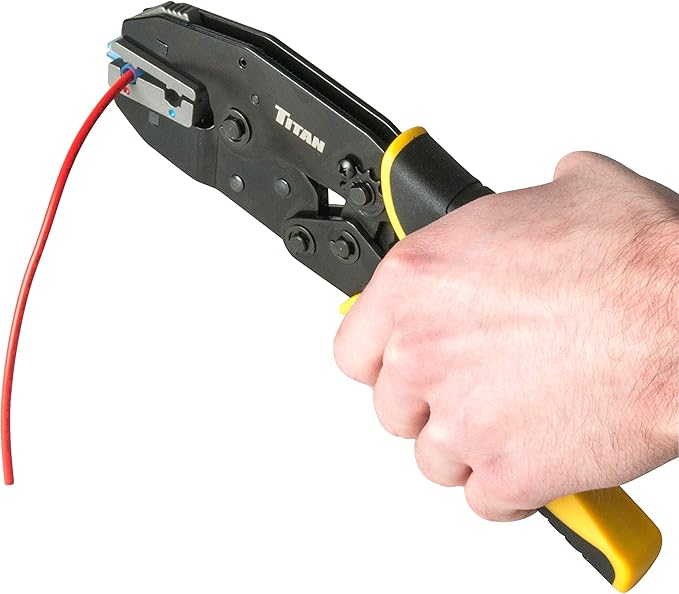Titan 11950 Ratcheting Wire Terminal Crimping Set, 7-Piece