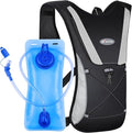 KUYOU Running Hydration Vest - Lightweight Insulated Hydration Backpack with 2L Water Bladder, Adjustable Chest Straps and Reflective Water Backpack for Running Marathon Race Hiking Cycling