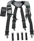 MELOTOUGH Gel Tool Belt Suspenders Work Belt Suspenders with Gel shoulder pad for Electrican/Construction/Farmer (Trigger Snap Hook end work Suspenders)