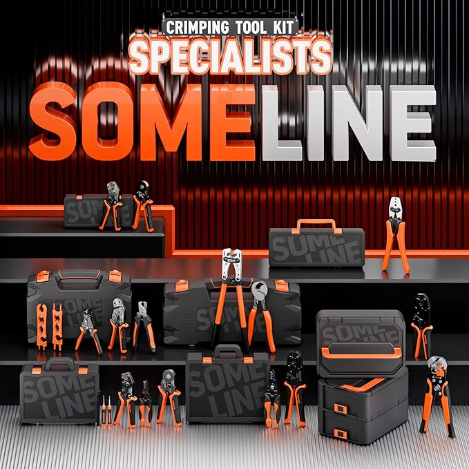 SOMELINE Crimp Tool Connector Kit, JST-PH 2.0mm/JST-XH 2.5mm/Du Pont 2.54mm Connector Set, 30 Types of Connectors, 32-20 AWG Ratcheting Crimper for Du pont,JST Series,KF2510,Molex,TE Series