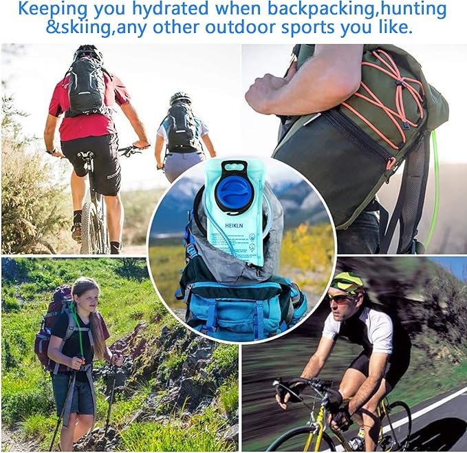 Hydration Bladder 1.5L-2L-2.5L-3L,Leak Proof Water Reservoir, BPA Free Military Water Storage Bladder Bag Hydration Pack Replacement Easy Clean for Bicycling Hiking Camping Hunting Running