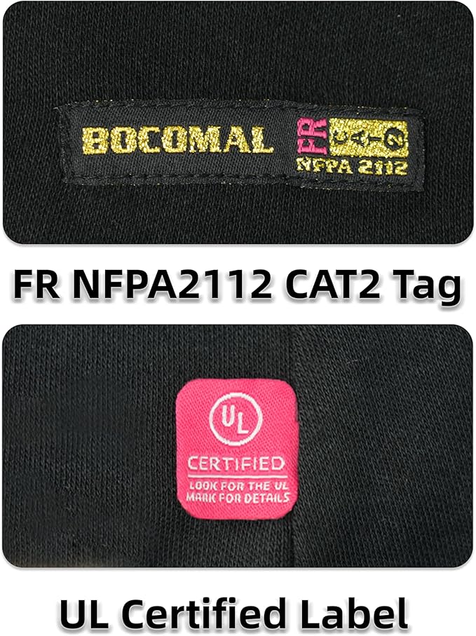 BOCOMAL FR Flame Resistant Balaclava Face Mask Arc Rated NFPA2112 CAT2 Helmet Liner Covering Hood for Welding