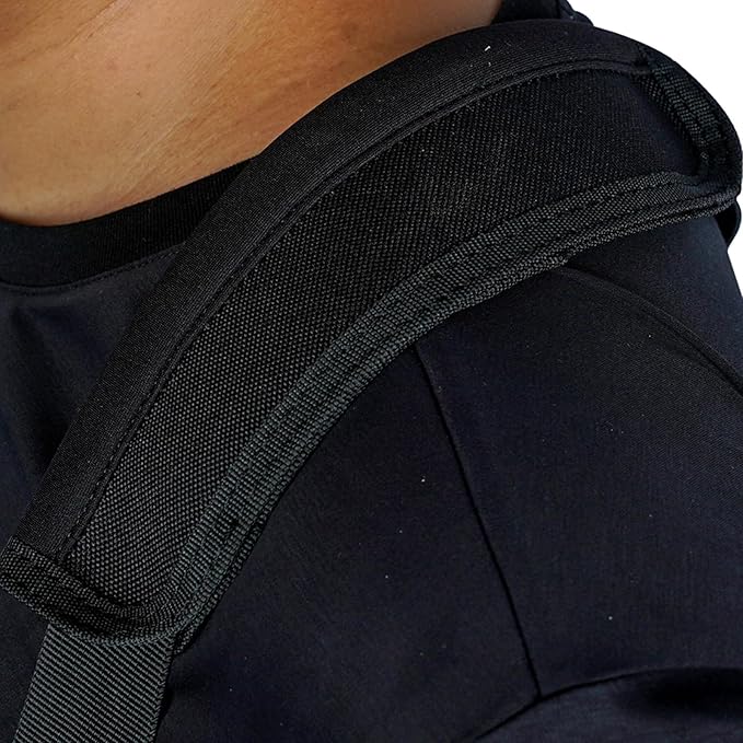 KUNN Tactical Duty Belt Suspenders with Metal Hook,Men Padded Police Harness for Duty Belt,Black