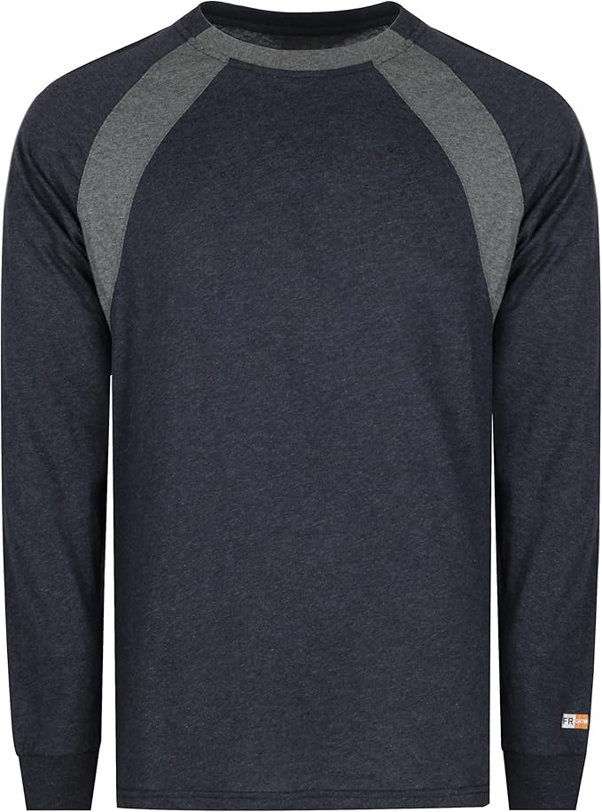 KONRECO FR Shirts for Men Summer Two Tone 4oz Lightweight Flame Resistant/Fire Retardant CAT1 Work T-Shirt Baselayer