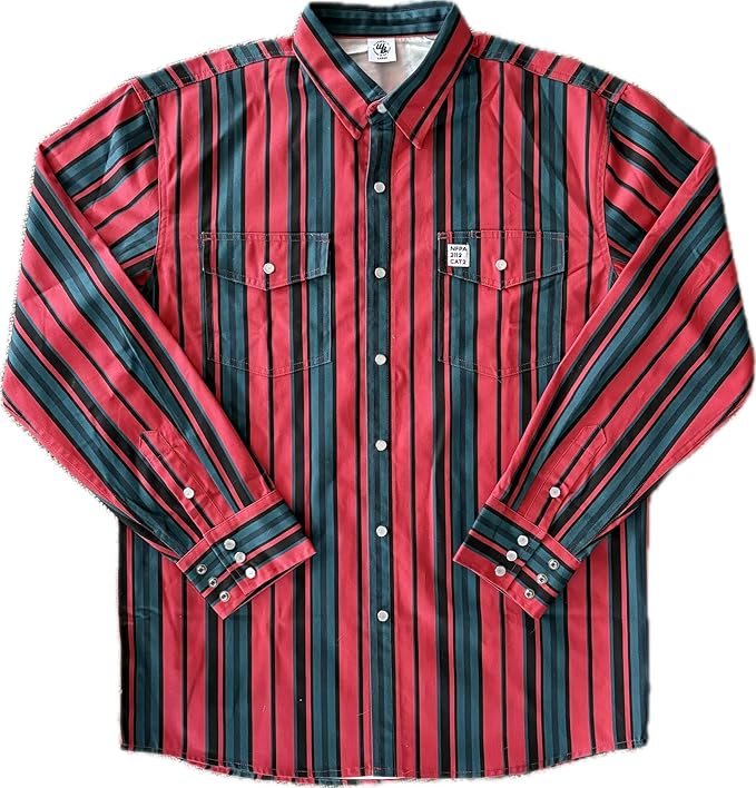 WoahBros FR Shirts for Men, 8oz Midweight Flame Resistant Welding Shirt, 100% Cotton, Pearl Snap Buttons - CAT2/NFPA2112