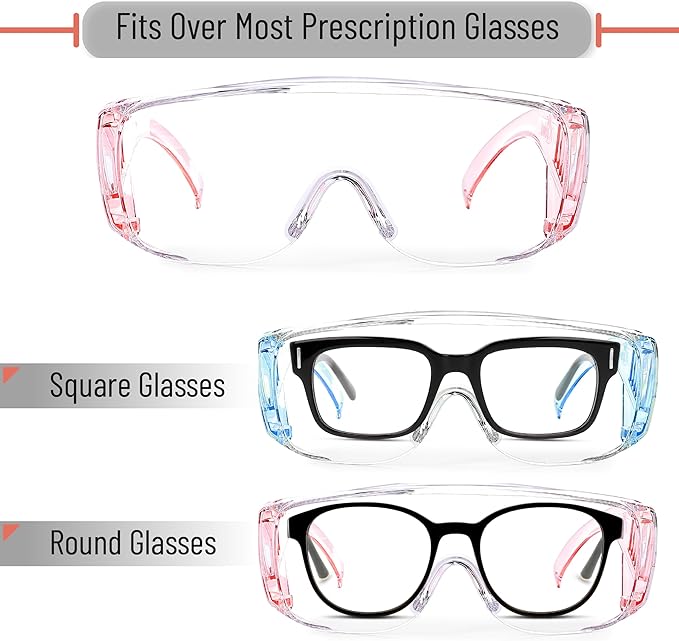 UNCO- Safety Goggles Over Glasses, Protective Goggles, Anti Fog, Work, Safety Glasses Over