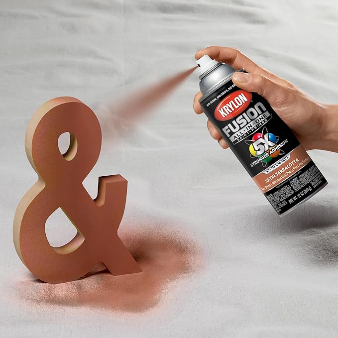 Krylon Fusion All-In-One Adhesive Spray Paint for Indoor/Outdoor Use, 12 oz, Terracotta
