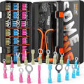 SOMELINE Crimping Tool for Heat Shrink Connectors Kit, with 21 Size Marine Grade Heat Shrink Terminals, 22-10 AWG Ratchet Crimping Pliers for Heat Shrink, Nylon and Closed End Connectors
