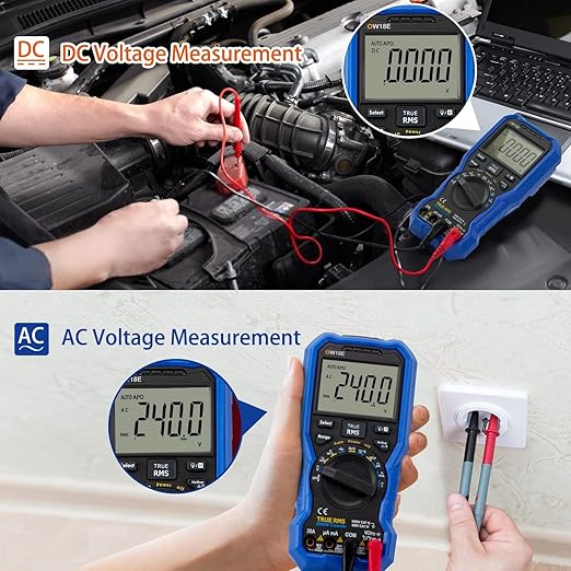 OWON OW18E Bluetooth Digital Multimeter, 20000 Counts True RMS Voltmeter, Auto-Ranging Current Amp Resistance Diodes Continuity, Data Logger, Thermometer, Offline Recording