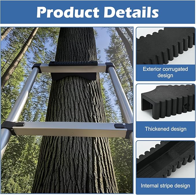 Rubber Steep Ladder Accessory Large Ladder Stabilizer with Strap and Screws Ladder Poles Non-Slip Mat for Telescopic Ladder, Single Straight Ladder, Engineering Ladder, Enhance Stability