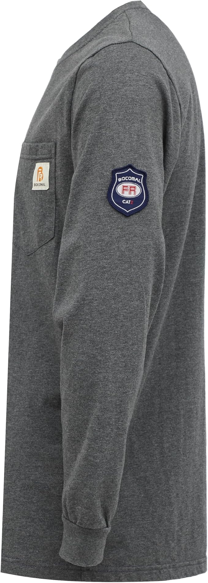 BOCOMAL FR Shirts Lightweight Classic Crew Long Sleeve Fire Resistant Shirt CAT2