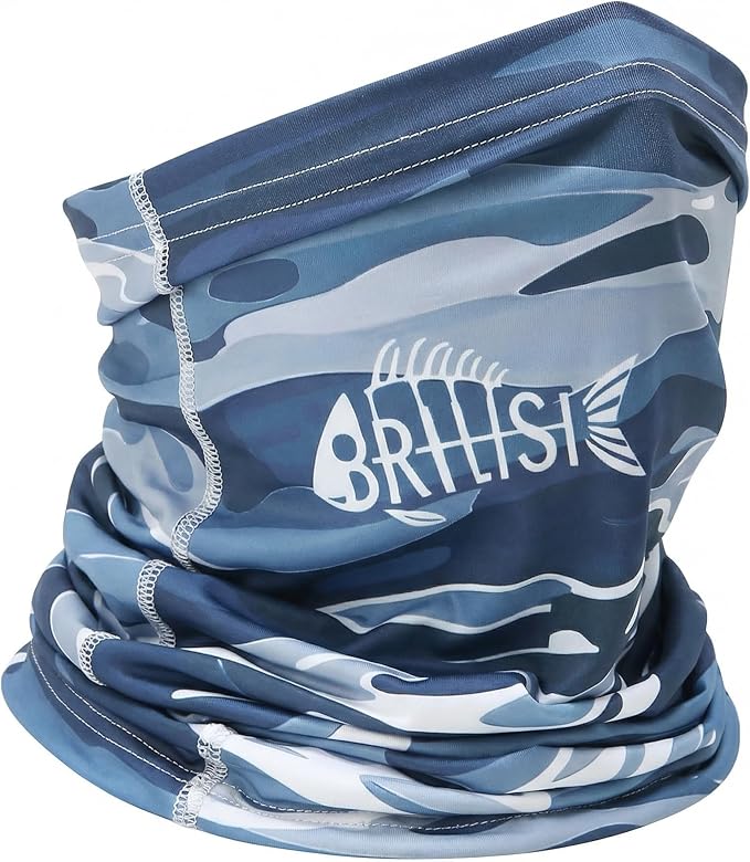 UPF 50 Sun Protection Neck Gaiter - 13-in-1 Multifunctional Face Cover for Hiking, Fishing, Cycling