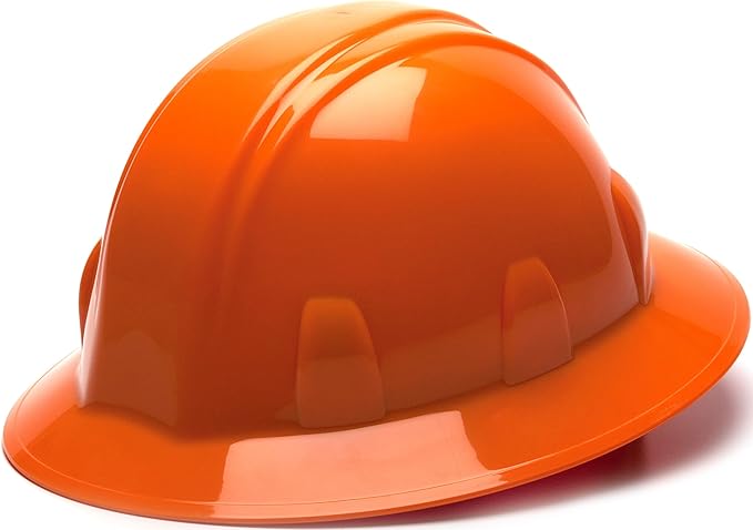 Pyramex Safety SL Series Full Brim Hard Hat 4-Point Ratchet Suspension
