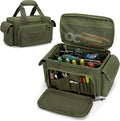 Small Tool Bag with Anti-friction and Thick Padded Bottom, Tool Storage Organizer for Men, Tactical Range Bag, Multi-functional Work Bag for Repairman, Electrician, Carpenters (Green)