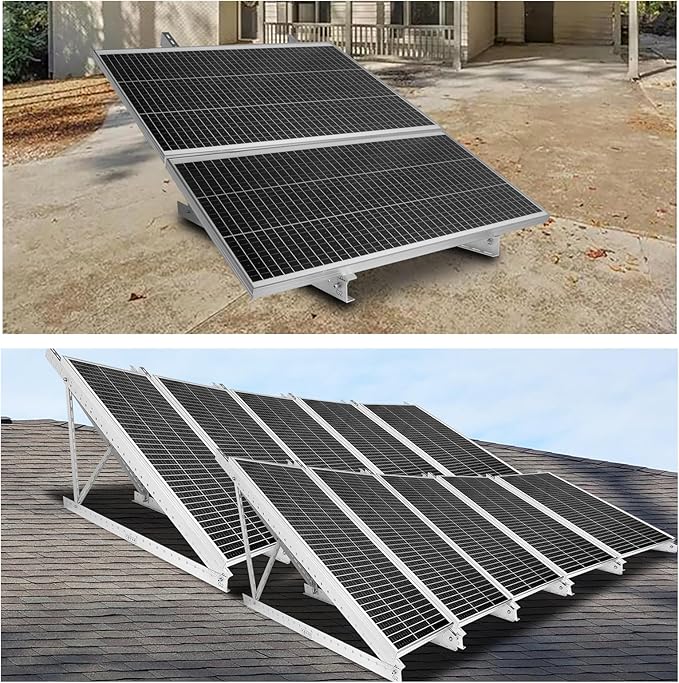 45" Solar Panel Mount Bracket for 100-400 Watts Solar Panel with Enhanced Cross Beams, Suitable for Roof, RV, Ground, Boat etc.