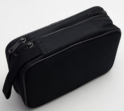 KCH19 Double Layered & Padded Carrying Zipper Case with Wrist Strap Use for Handheld Multimeter,Phase Indicator,Thermometer, Calibrator,Clamp Meter