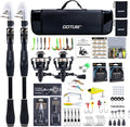 GOTURE Telescopic Fishing Rod and Reel Combos, Carbon Fiber Travel Fishing Pole, 9+1 BB Spinning Reel, Saltwater Freshwater Fishing Gear Kit with Braided Line, Lures, Carrier Bag for Bass Trout