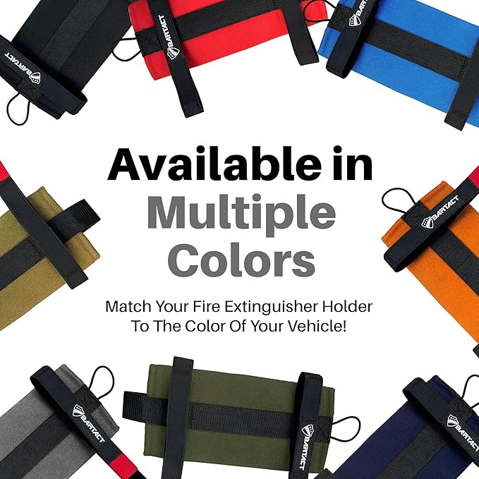 Bartact - 2.5 lb Roll Bar Fire Extinguisher Mount for Vehicle Holder, Adjustable Fire Extinguisher Holder Mount, US Made Universal Vehicle Fire Extinguisher Holder Fits All Roll Bars (Graphite)