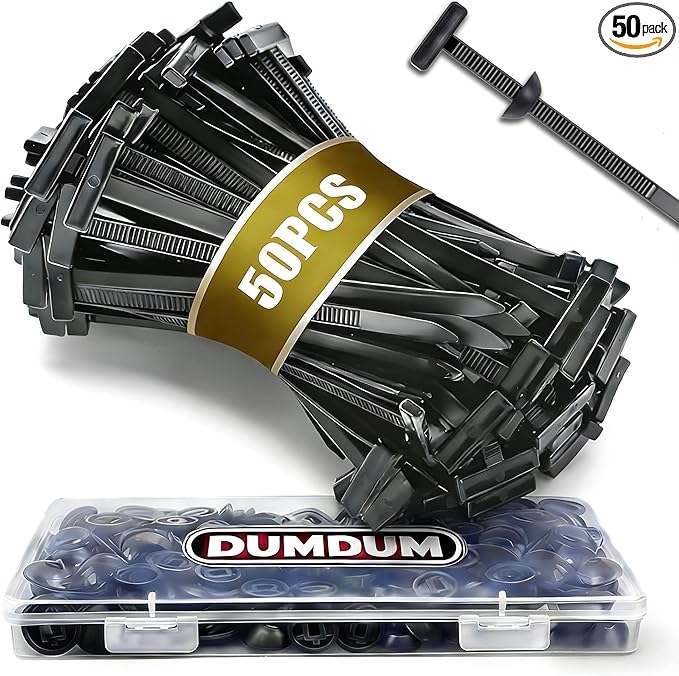 50 Pcs Nylon Universal Cable Tie Buckle with PP Storage Box - Fixion Tools Kit Includes Multifunctional Zip Ties, Pin & Button Fasteners, UV Resistant for Car Repair, Bumper & Fender Clips (50PCS)