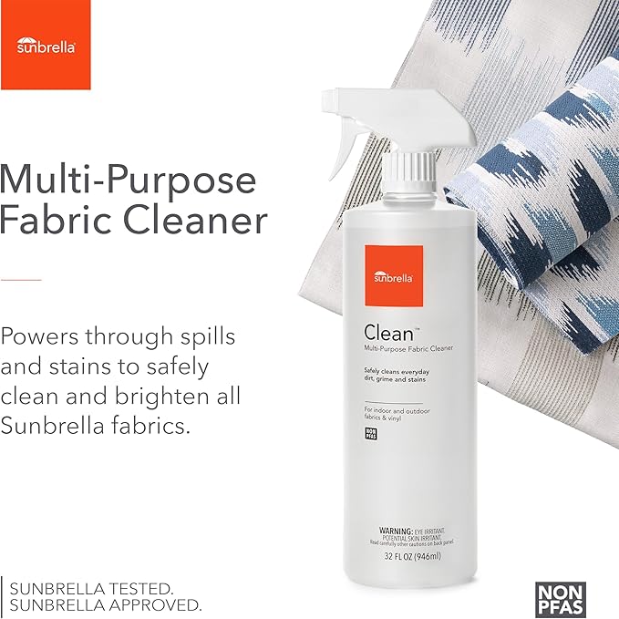 Sunbrella Clean (32 fl oz) + Restore (32 fl oz) Bundle | Clean Multi-Purpose Upholstery Cleaner with Restore Fabric Protector Spray & Water Repellent
