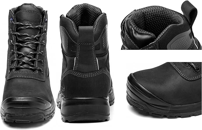 MWORK 6" Safety Work Boots For Men Water Resistant Composite Toe Puncture Resistant EH Non Slip No Metal ASTM F2413-18 Comfortable&Durable MW9276