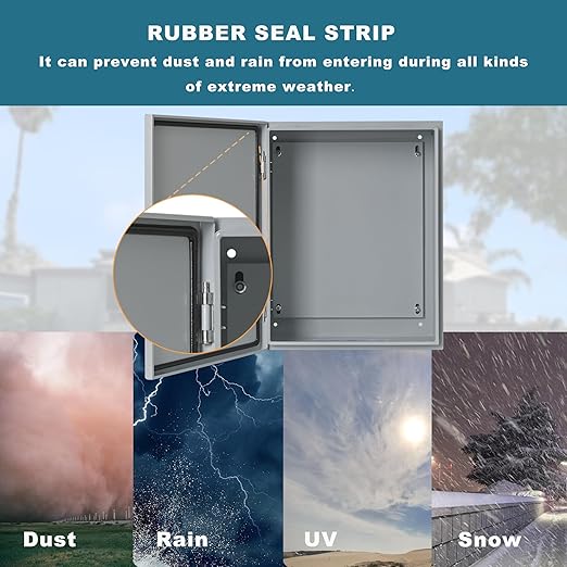 Waterproof Electrical Enclosure 20 x 16 x 8'', Outdoor Electrical Box Weatherproof, Electrical Junction Box with Reinforced Lock