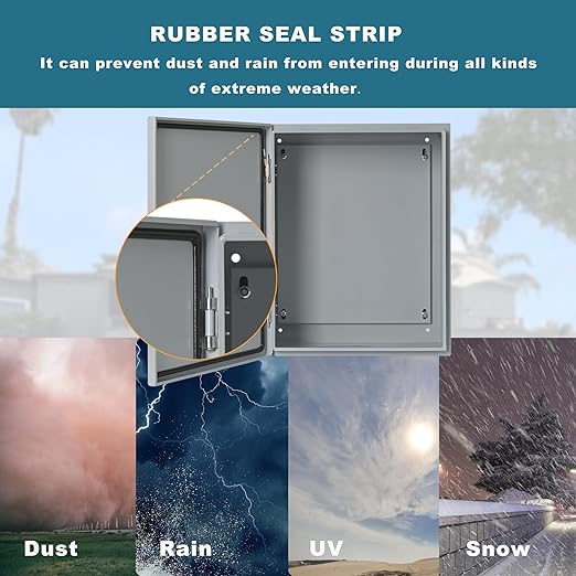 Waterproof Electrical Enclosure 24 x 16 x 12'', Outdoor Electrical Box Weatherproof, Electrical Junction Box with Reinforced Lock