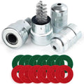 LotFancy Battery Terminal Cleaners (2 pcs), Plus 12 pcs Battery Terminal Anti-Corrosion Fiber Washers (6 Red & 6 Green) for Car Marine Battery