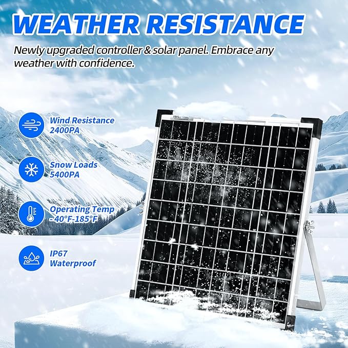 MEGSUN Solar Panel Kit 20W 12V Waterproof Solar Battery Trickle Charger Maintainer + Upgraded 12A Intelligent Charge Controller + Adjustable Mount Bracket for Car, Motorcycle, Boat, Marine, RV