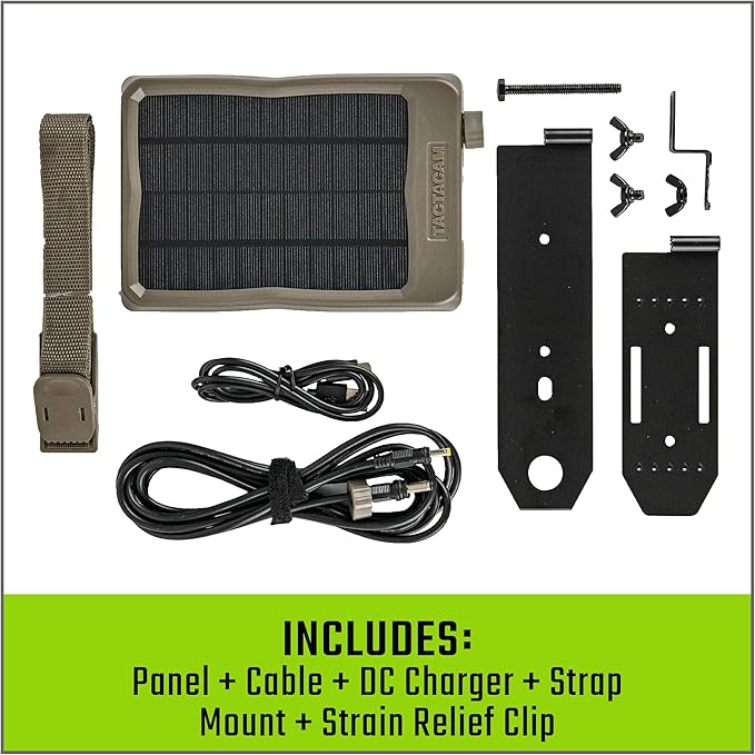 TACTACAM Reveal Solar Panel for Cellular Trail Cameras X 2.0, X, Gen 1, SK, XB (Solar Panel)