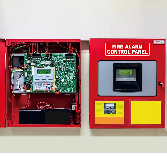 Fire Alarm Control Panel Sign - Made from Premium Durable Acrylic Material, Super Strong Self-Adhesive, QuickInstallation, Perfect for Your Business and Home (9x3 Inches, Red)