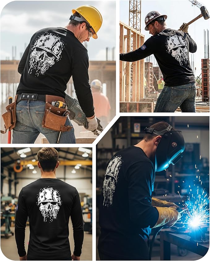 BOCOMAL FR Shirts Henley 7oz Midweight Fire Resistant Clothing NFPA2112 CAT2 Men's Flame Retardant Work Shirt