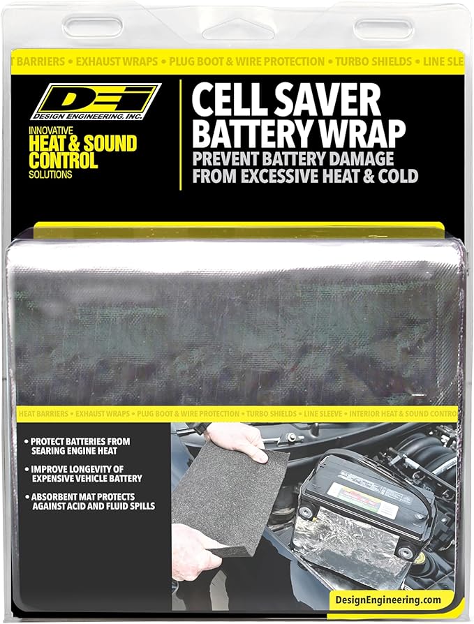Design Engineering Cell Saver Battery Insulation Kit – High-Performance Thermal Protection for Automotive and Marine Batteries, Reduces Heat Damage and Improves Battery Life