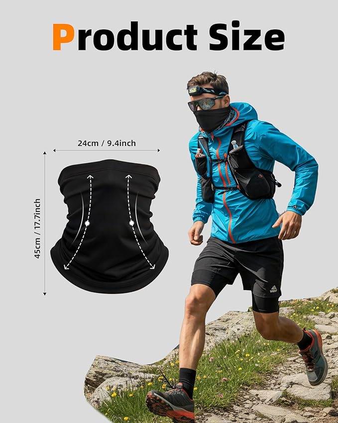 Xeoxarel Neck Gaiter, 7 Pack Cooling UV Protection, Bandana Face Mask Scarf for Men and Women