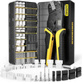 Crimping Tool Connector Kit, 23 Types of JST-XH 2.5mm and Dupont 2.54mm Connectors, 32-20 AWG Ratchet Crimping Pliers for JST, Dupont, KF2510, Molex, AMP EI-Serie