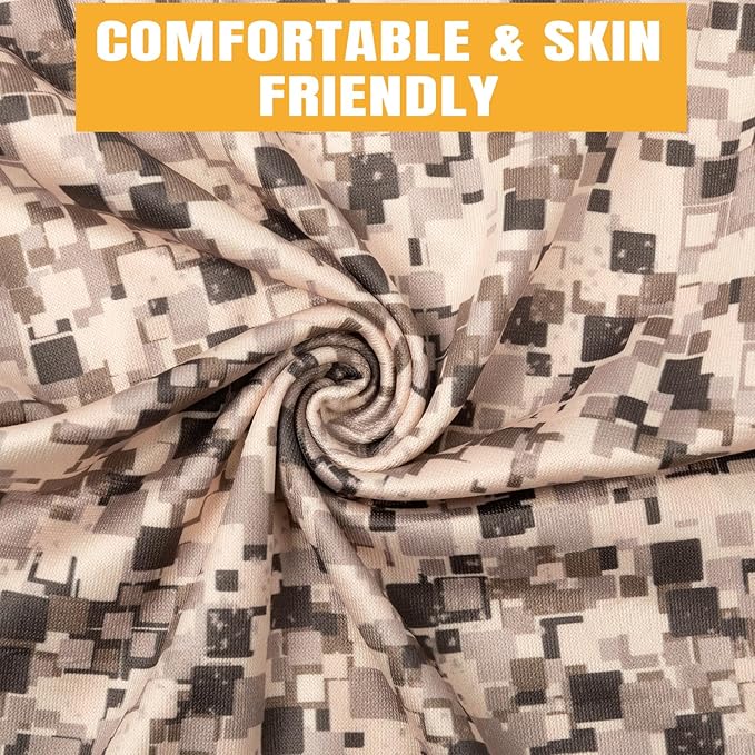 HONGTEYA 6 Pack Summer Neck Gaiter, UV Protection Cooling Face Mask, Breathable Bandana Head Scarf for Men Women