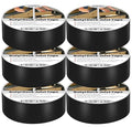 DPEI Joist Tape for Decking - Butyl Flashing Tape, 1-5/8' x 50' - Black, Weatherproof, Self-Adhesive, 6 Rolls