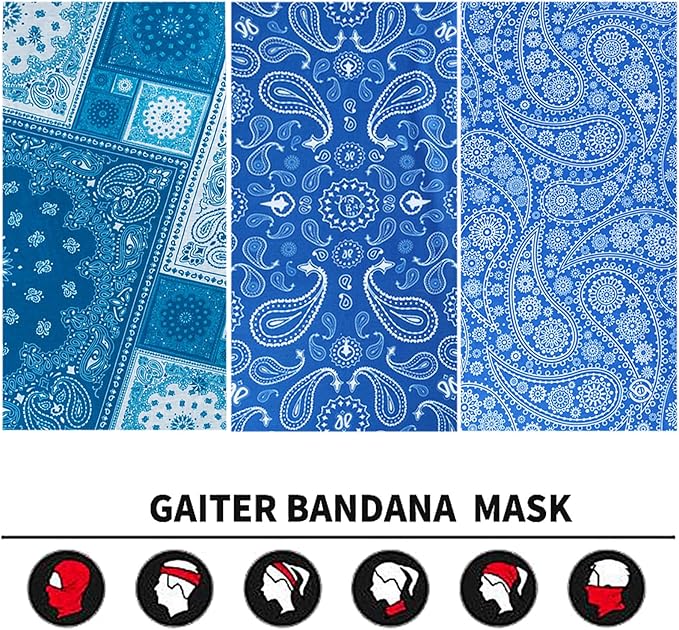 Neck Gaiter Face Cover Bandana Mask Scarf, Breathable Sun& Dust-proof for Cycling Running Fishing Hiking