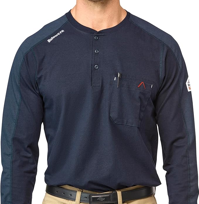 Bulwark FR Men's Flame Resistant Flex Knit Henley