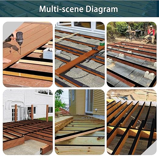 Joist Tape for Decking 2" x 50', 8 Rolls Butyl Deck Flashing Tape, Weather-Resistant and Waterproof, Self-Adhesive for Wood Joists, Decks, Beams, Roofs, RV Repairs