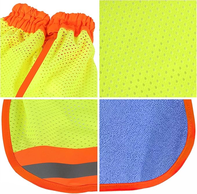 High Visibility Neck Sun Shield with Reflective Stripe