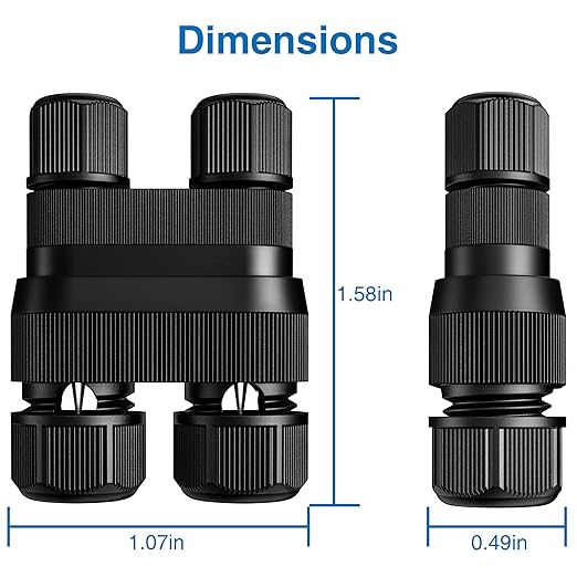SUNVIE Fastlock2 Low Voltage Wire Connector Landscape Lighting Connectors Waterproof 12-18 Gauge Wire Connectors for Low Voltage Landscape Lights Outdoor Landscape Path Lights, 20 Pack