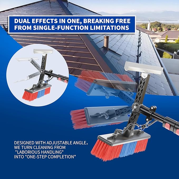 YouSJ 24FT Adjustable Water Fed Solar Panel Cleaning Kit,Window Cleaning Tool,Telescopic Solar Panel Cleaning Brush with Extension Pole & Outdoor