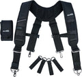 MELOTOUGH Tool Belt Suspenders Construction Bag Suspenders Heavy Duty Padded Work belt Suspenders for Carpenter/Electrician/Roofing/Farmer work Suspension Rig