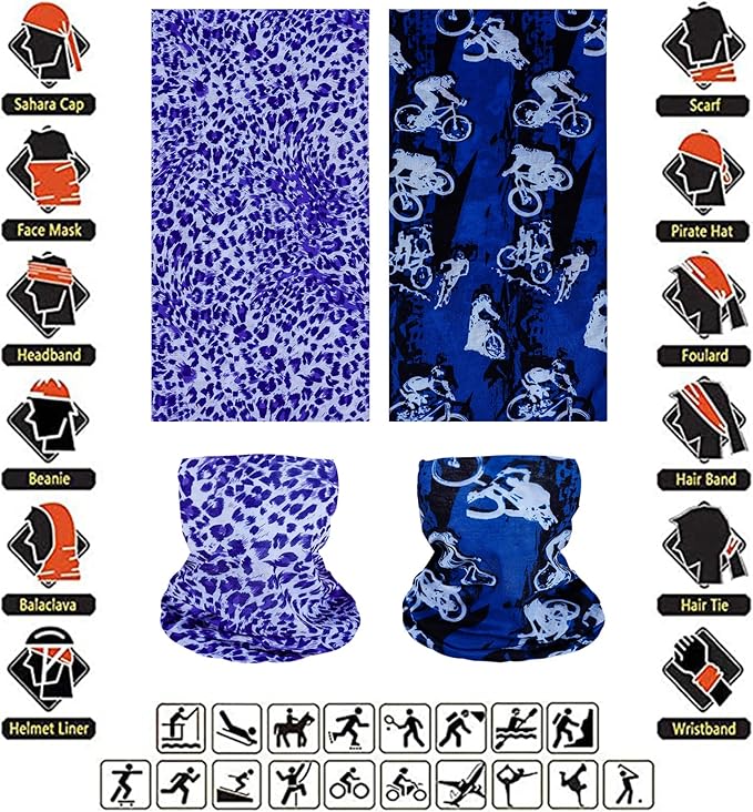 Neck Gaiter Masks Tube Scarf,Seamless Bandanas Buffs Gators,Ourdoor Face Mask Face Covering Multi Headwear